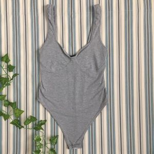 Grey Sleeveless Bodysuit